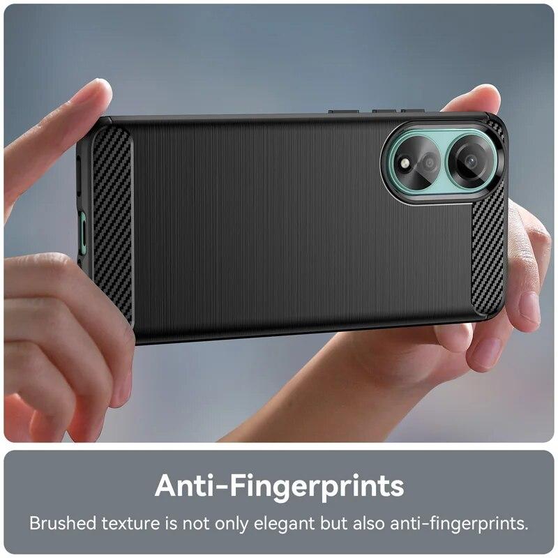 Carbon Fiber Case for OPPO A78 4G Soft Silicone Phone Back Cover For OPPO A78 Shockproof Funda