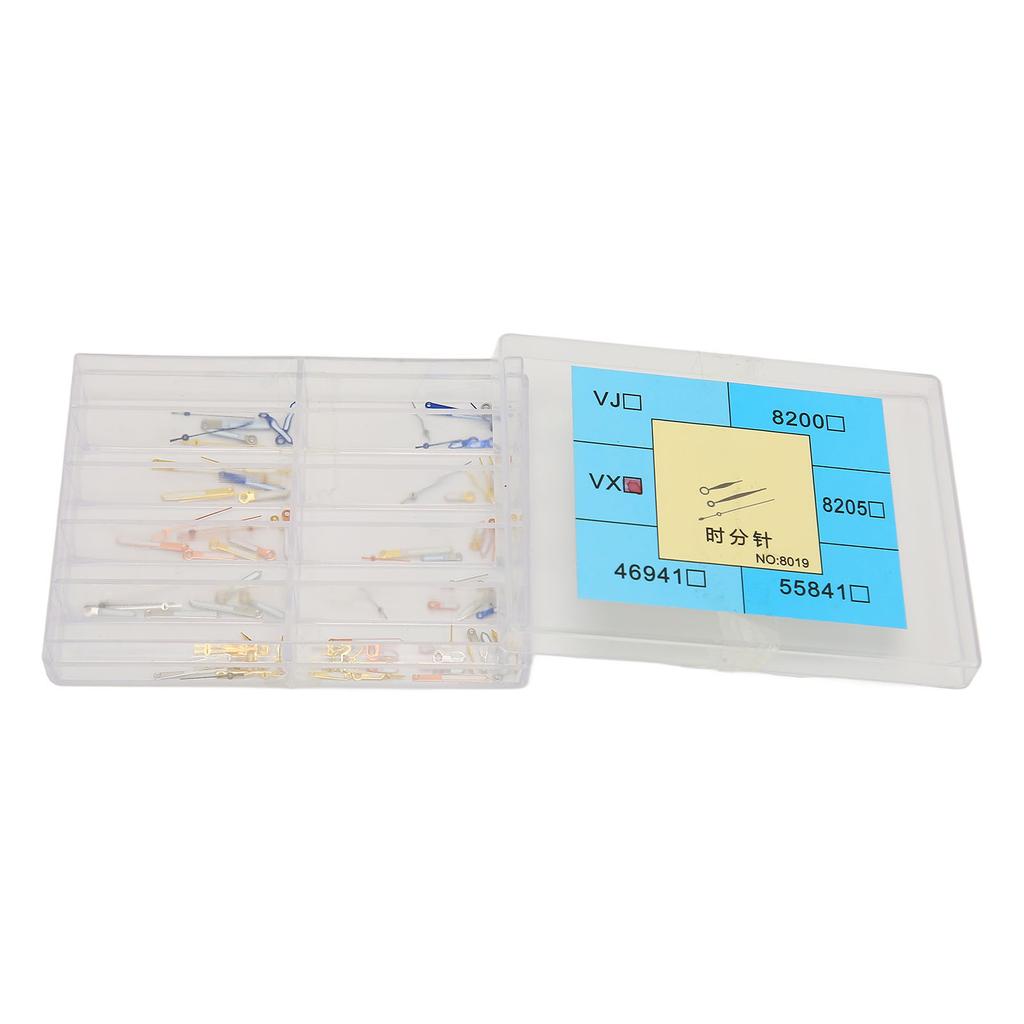 Watch Hour Minute Second Hands Luminous Alloy Precise Watch Replacement Needles with Storage Box for VX Movement