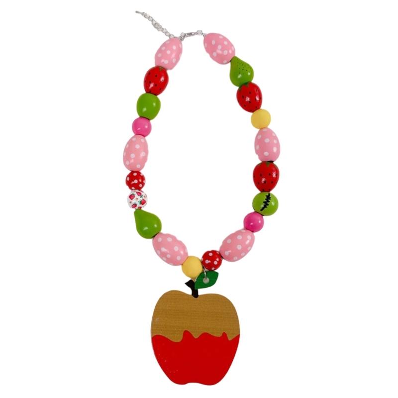 Уникальное ручное изготовление бусин в форме яблок, яркий дизайн для стимуляции дофамина, игривая мода и легкий комфорт красный