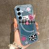 Pocket fabric pattern PhoneCase for Samsung Galaxy S26 S25 S24 S23 S22 FE Ultra Plus Built-in glass feel bare machine Men women
