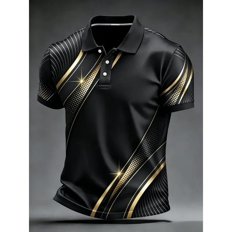 Men's Print Golf Polo Shirt Short Sleeve Micro Elastic Polyester Outdoor Casual Summer Streetwear Daily Wear