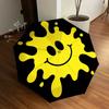 1pc smiley sun Automatic Folding Umbrella, Heavy Duty 8 Rib Iron Frame,  Suitable for Travel, Daily Use, Birthday, Decor Gift  54