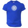 Vikings Shield T Shirt Gym Clothing Bodybuilding Workout Thor Odin Gymwear Top