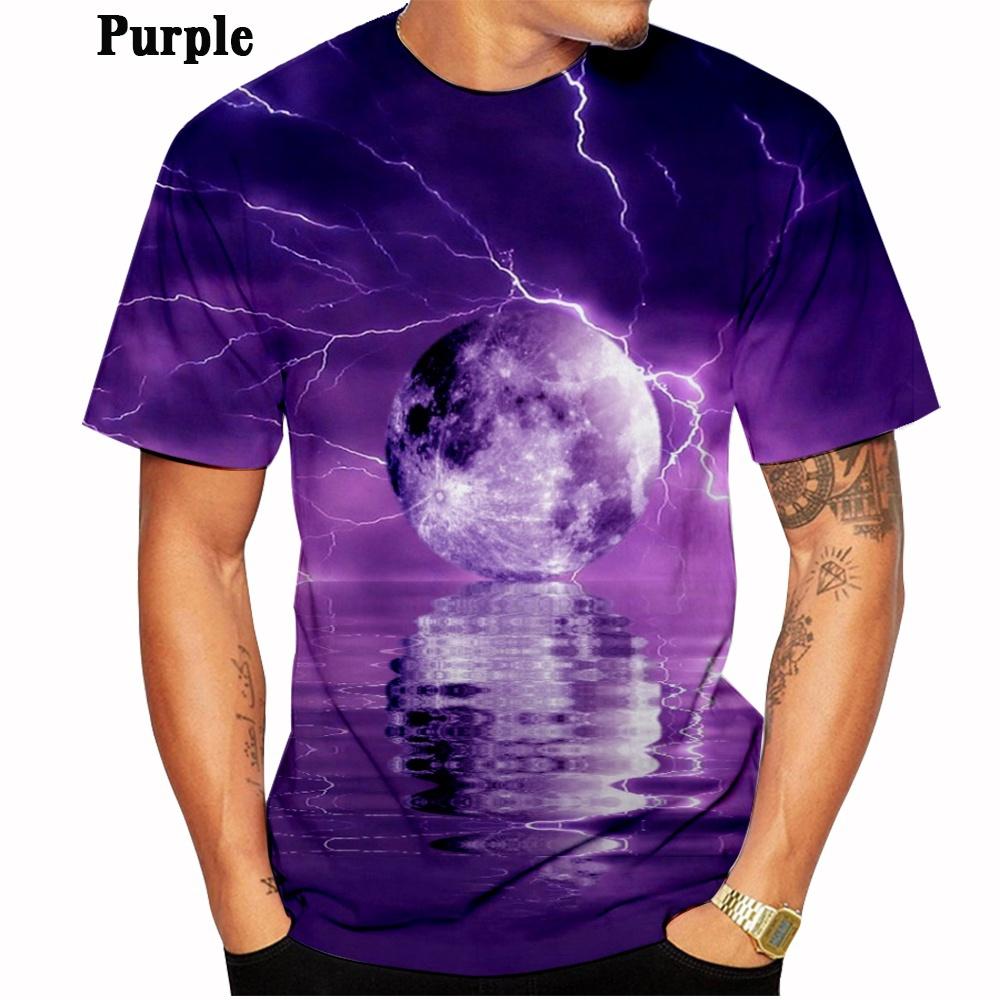 

Hot Sale New Product 3D Lightning Print T-shirt Men and Women Personality Cool Print T-shirt 6XL