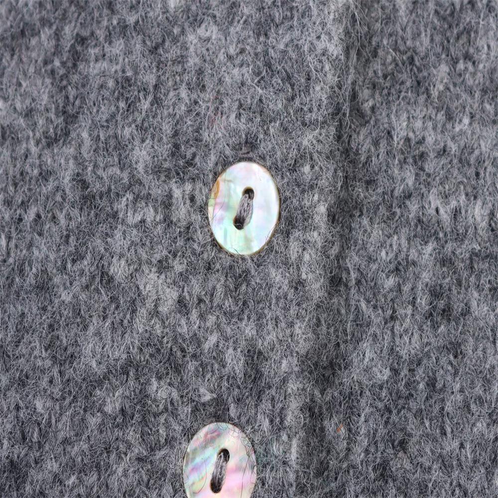 Slim-Fit Layered Knit Cardigan Sweater for Women - Autumn/Winter Fashion