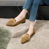 Fashion 2025 New Women Flats Furry Sweet Flat Shoes for Women Spring Casual Shoes Slip on Loafers Shoes Soft Sole Comfortable