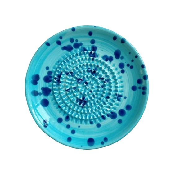 Ceramic Grater Bowl, Manual Ginger Garlic Mincer with Ink Splash Pattern, Pepper Grinding Plate for Wasabi Daikon, Dishwasher Safe Kitchen Essential