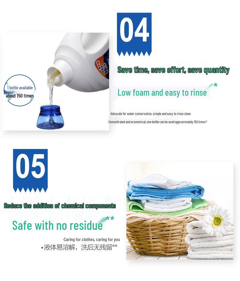 Jiaan Sunlight Antibacterial Enzyme Laundry Detergent, Low Suds, Rose Scent, Family Pack