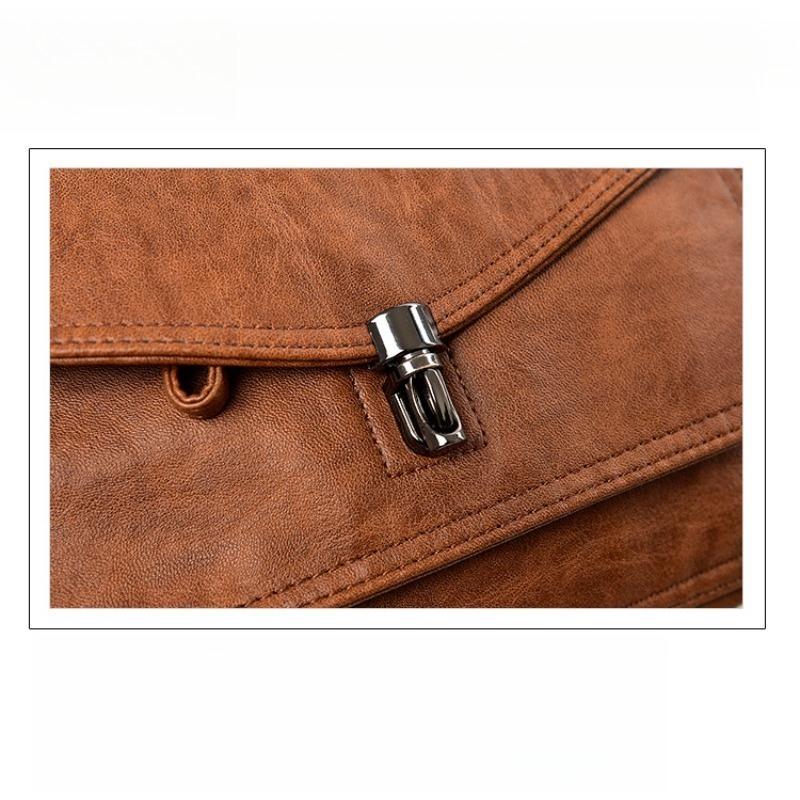 Dámská měkká PU kůže Vintage stylová crossbody taška