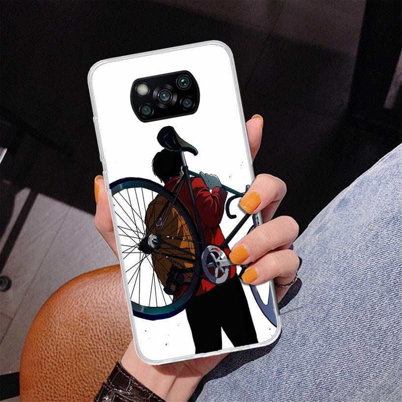 Bicycle Bike Sport Phone Case For Xiaomi Poco X7 X6 X5 Pro F7 Ultra Redmi 15C 15 13C 13 12C 12 10 10A 10C 9 9A 9C 9T Cover Poco