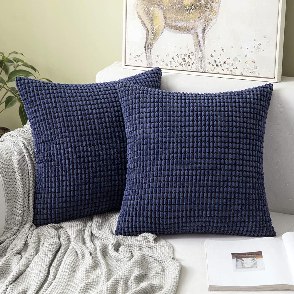 Nordic Corduroy Throw Pillow - Modern Sofa Cushion with Corn Kernel Design