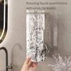 1Pcs Wall-Mounted Soap Dispenser Manual Home Bathroom Foam Squeeze Suction Cup Soap Dispenser Hotel Push-Type Soap Dispenser