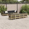 9 Piece Garden Sofa Set with Cushions Pressure Treated Pine Wood
