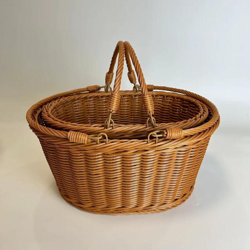 Youde Oval Bamboo Woven Basket Set