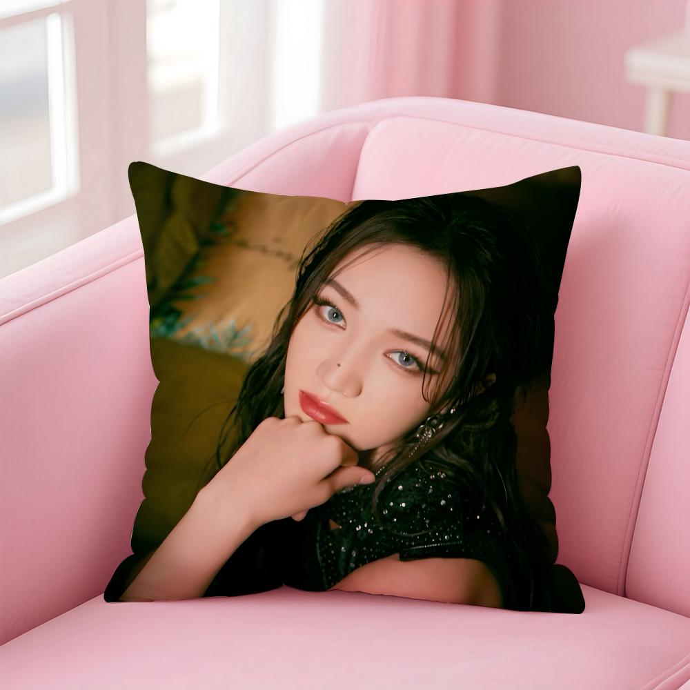 Popular fashion Chinese singer MMeng Jia Cushion Cover Pillow Case Soft Friendly Fabric Concealed Zipper