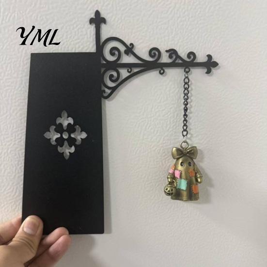 Indoor Outdoor Seasonal Decor Decorative Ghost Pendant, Iron Bracket Bookshelf Decor, Halloween And Entryway Hanger Christmas Wall for Home
