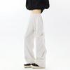 Pleated multi-pocket sweatpants men's and women's thin wide-legged loose new design lazy style versatile casual trousers