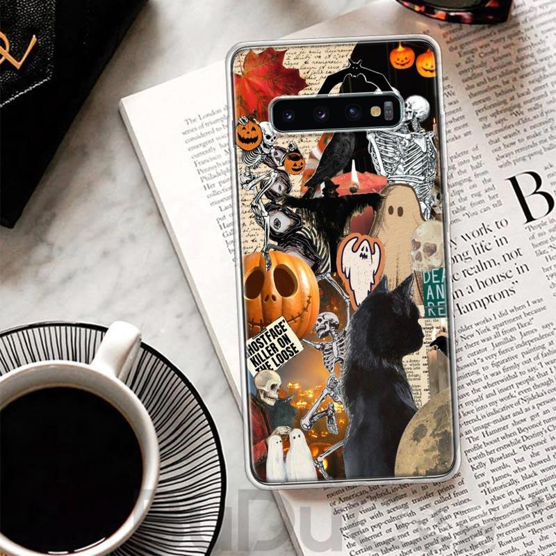 October Fall Halloween Spooky Pumpkin Cover For Samsung Galaxy S23 S22 S24 S25 Ultra Phone Case S21 Plus S20 FE S10 + S25Ultra P