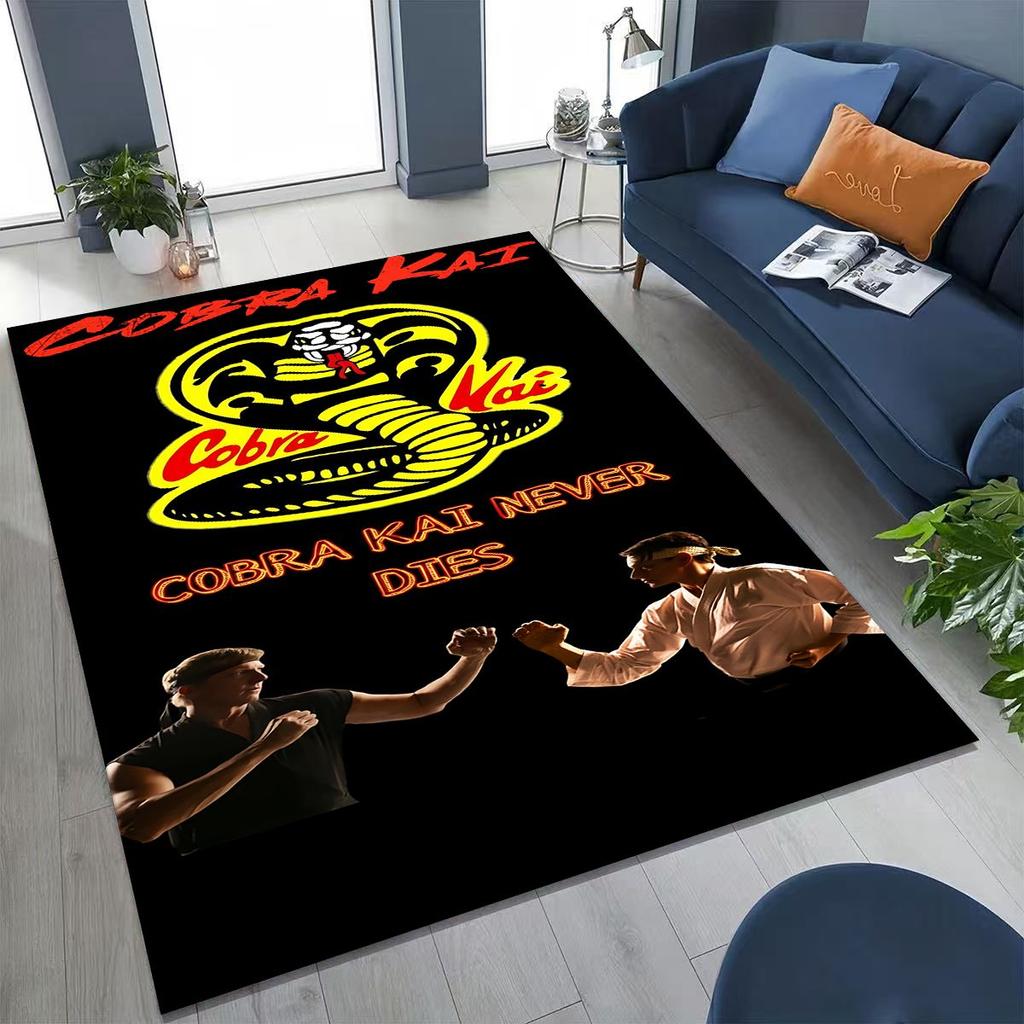 3D Cobra Kai Karate Daniel LaRusso Johnny Art Rug for Bedroom Living Room Sofa Home Doormat Decor, Large Kids Non-slip Floor Mat