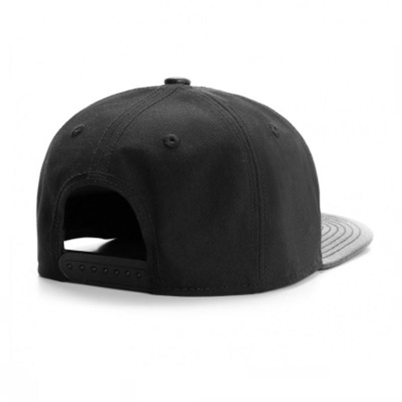 Black Plain Canvas Sun Hat With Breathable Material And Stylish Print For Outdoor Activities