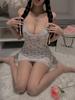 Onlyfans Transparent Sexy Sleepwear Women Sheer Mesh Open Bra Nightdress Lace Floral Sleepdress Babydoll Pajamas Exotic Dresses