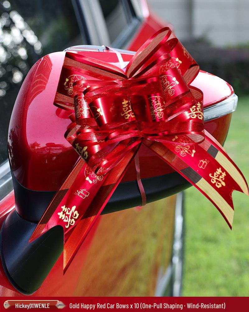 Wedding Car Decoration Set: Ribbon & Flower Kit