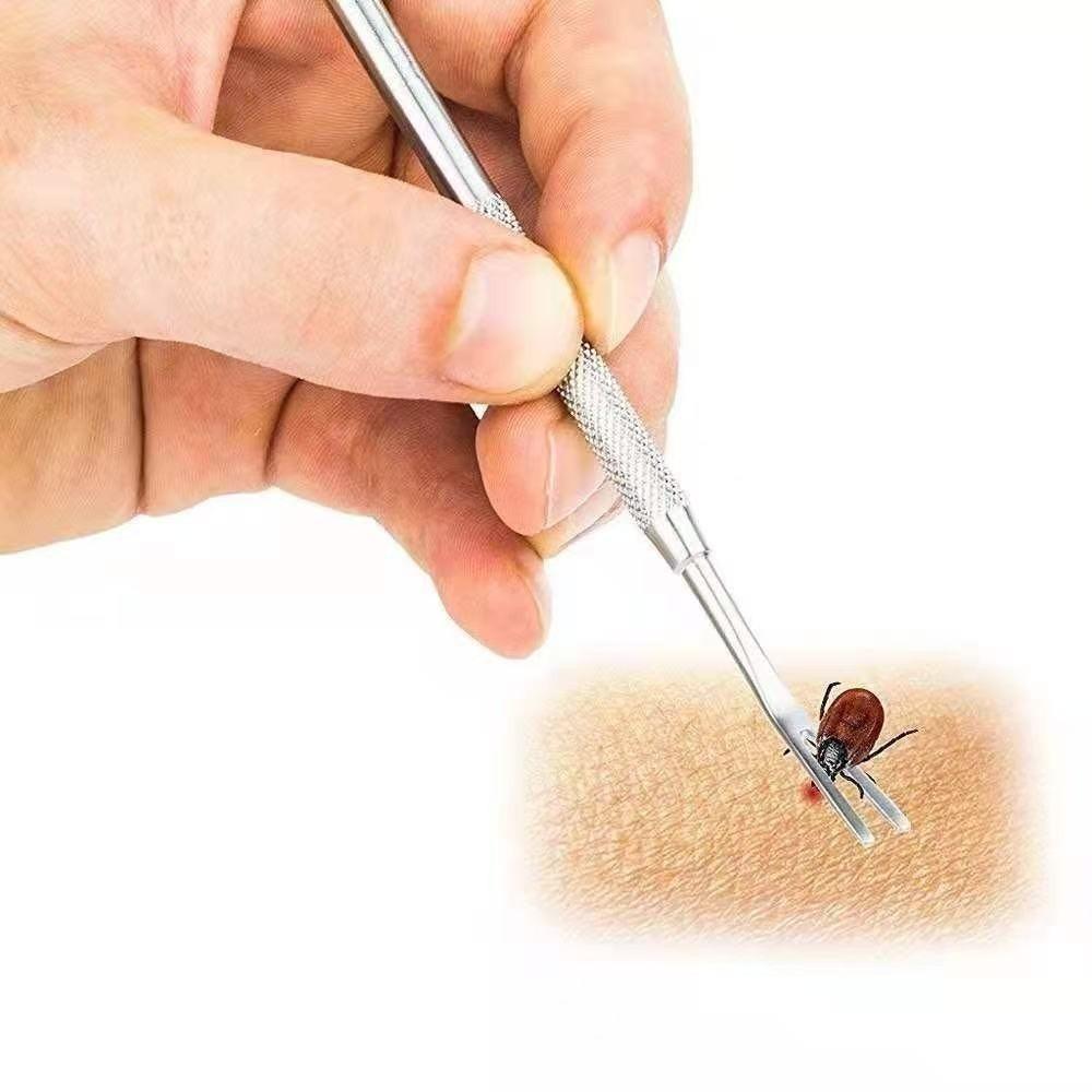 Fork Shape Tick Fork Stainless Steel Dog Care Tool Tick Clipping Tool  Tick Removal