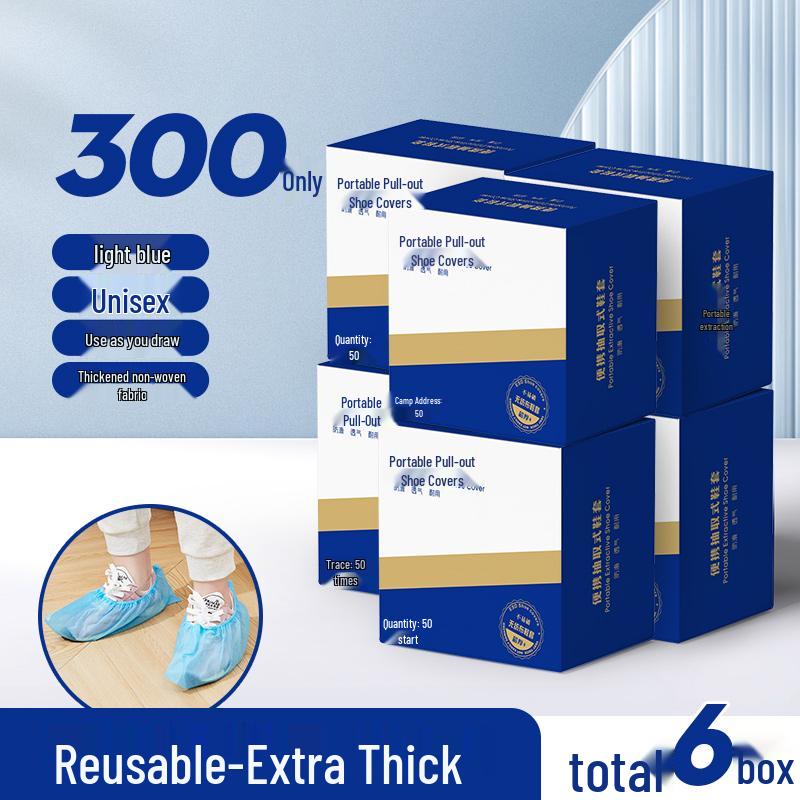 Waterproof Non-Slip Disposable Shoe Covers: Thick, Wear-Resistant, Non-Woven Foot Covers for Indoor Use