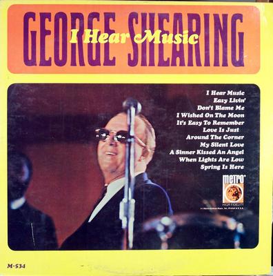 Disque LP GEORGE SHEARING - I Hear Music M534 Metro Records 1965 US Jazz Occasion