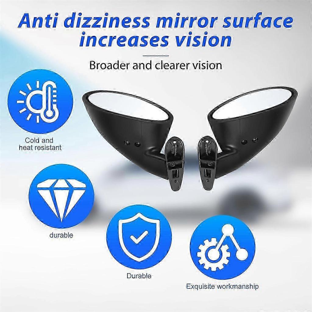 26-27 Style Left & Right Car Classic Retro Door Wing Side Mirror Rearview Vintage Universal Black
