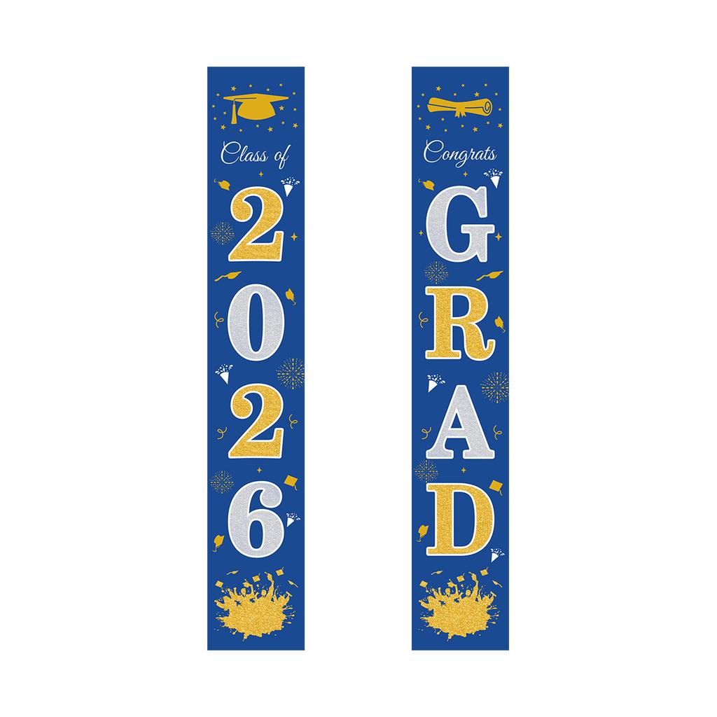 Graduation Season Theme Party Decoration Door Curtain Pendant Graduation Ceremony Arrangement Polyester Cloth Couplet
