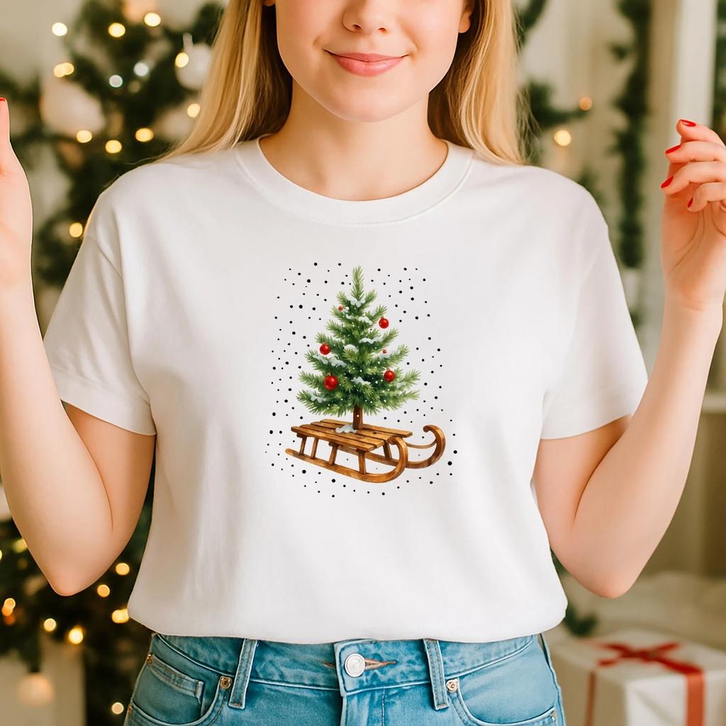 2025 Christmas unisex tshirt,Night before Christmas Family, Sleigh 4 (CH)