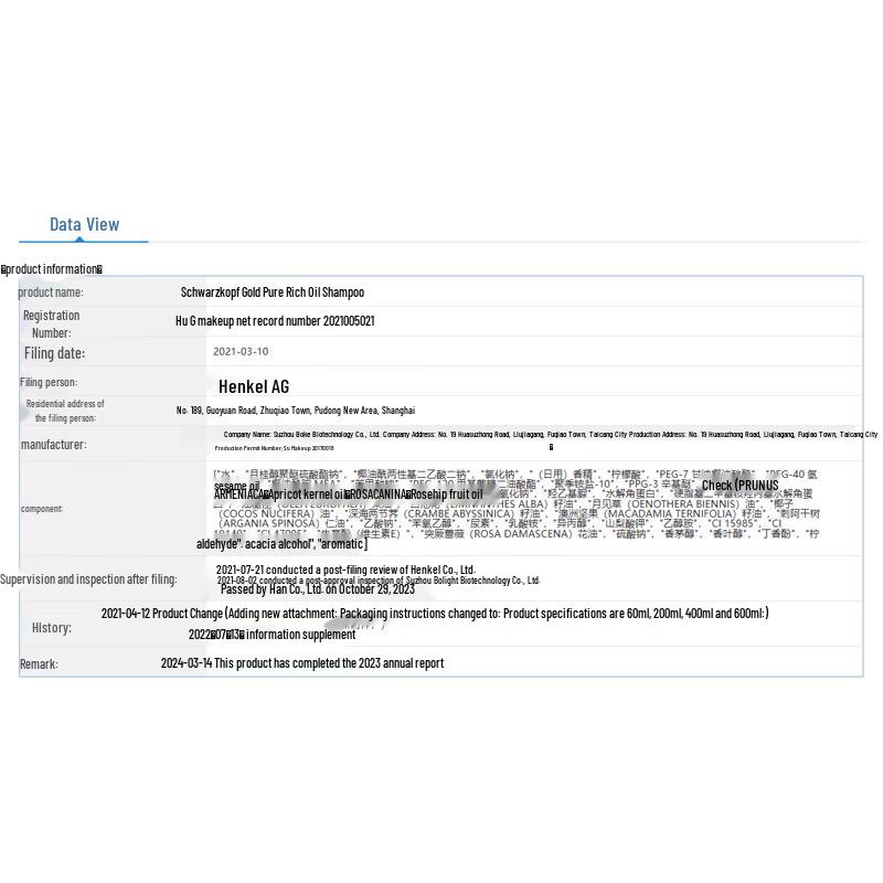 Schwarzkopf Gold Pure Oil Shine Shampoo