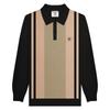 Lambretta Mens AW25 Vintage Panelled Long-Sleeved Polo Shirt