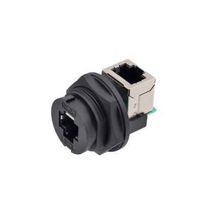 Outdoor HDMI2.0 Ethernet RJ45 Female Jack USB Socket Waterproof Connector PCB Soldering Panel Mount FDDI Fiber Data Adapter