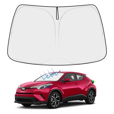 Proadsy Folding Windshield Car Shade with Light Blocking and Heat Compatible with Toyota CHR 50 Accessories Sunshade, Insulation, C-HR (10 Series,