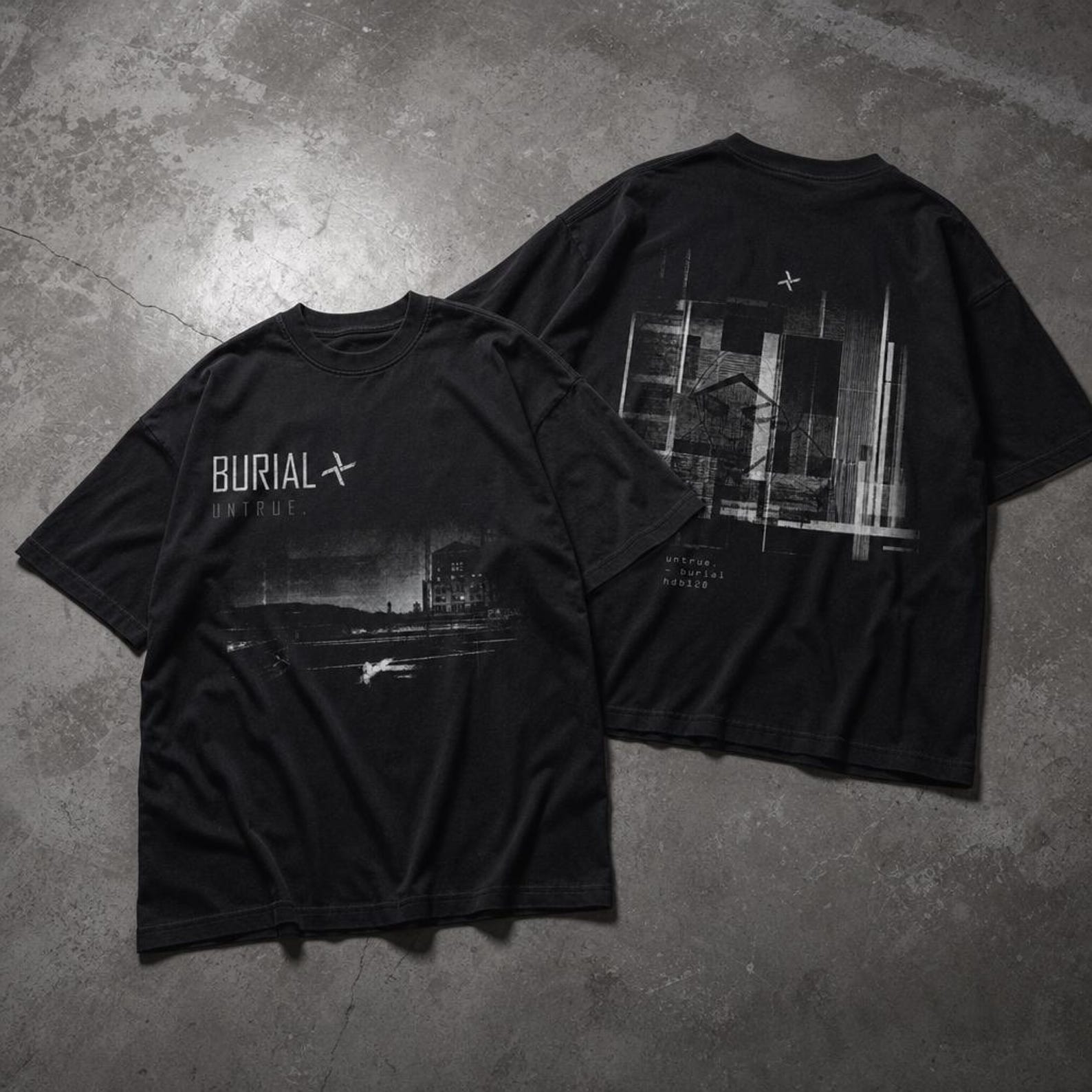 Burial Untrue Shirt, Dark Ambient Graphic Tee, Experimental Electronic Music Shirt XL