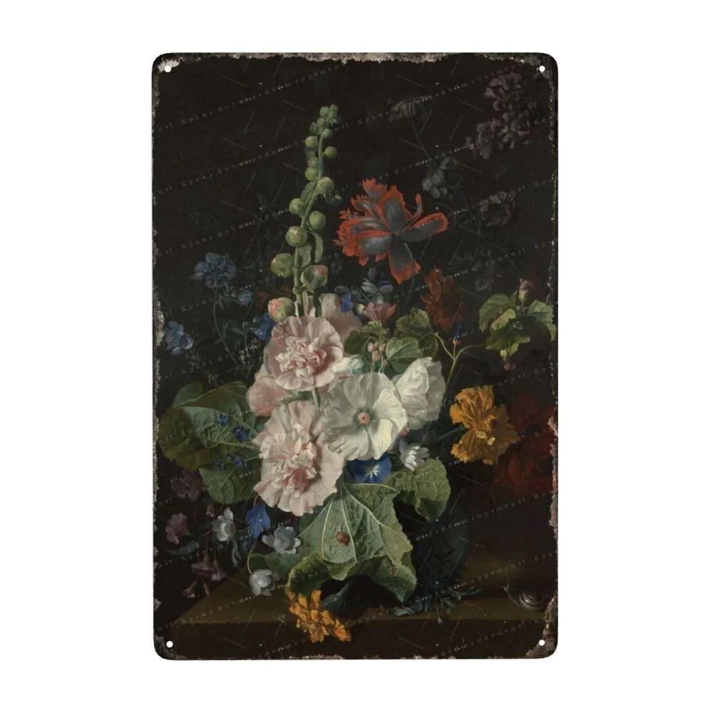 Oil Painting Style Retro Characters Landscapes Metal Tin Sign Wall Poster