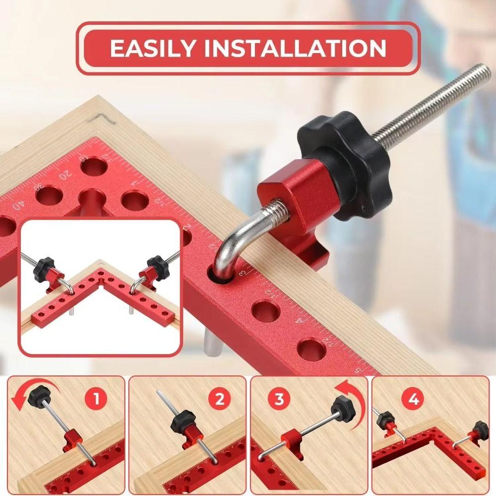 L Shape Corner Clamps 90 Degree Woodworking Positioning Block Drawers Assembly