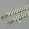 New Fashion Woman Handbag Accessory Parts Puring White Pearl Acrylic Resin Chain Luxury Solid Strap Women Vintage Clutch Chains