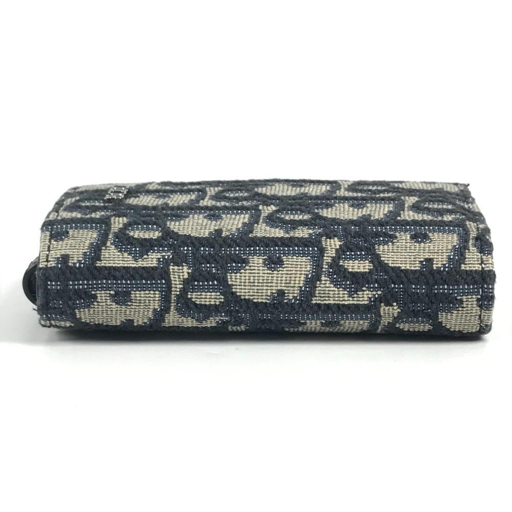 Dior Logo Oblique 6-reihig 6P Schlüssel Schlüsseletui Canvas / Leder Marineblau