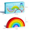 Rainbow Matching Game Montessori Wood Wooden Kids Educational Sensory Toys for Children Baby Young Girls 3 Years Learning Colors