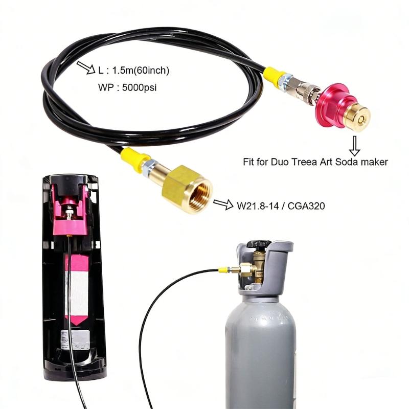 Industrial Grade 5000PSI Tube Set Works For Drink Makers 60 Inches In Length