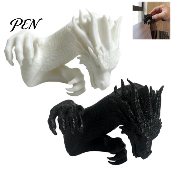 Desktop Collectible Gift 3D Printed Dragon Monitor Decor, Decorative Ornament for PC Gaming Desk Case Setup, Creative Screen Edge Figurine Computer