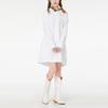 Puma Metallic Nights Hooded Logo Print Casual Dress Women Dresses White 587146-02