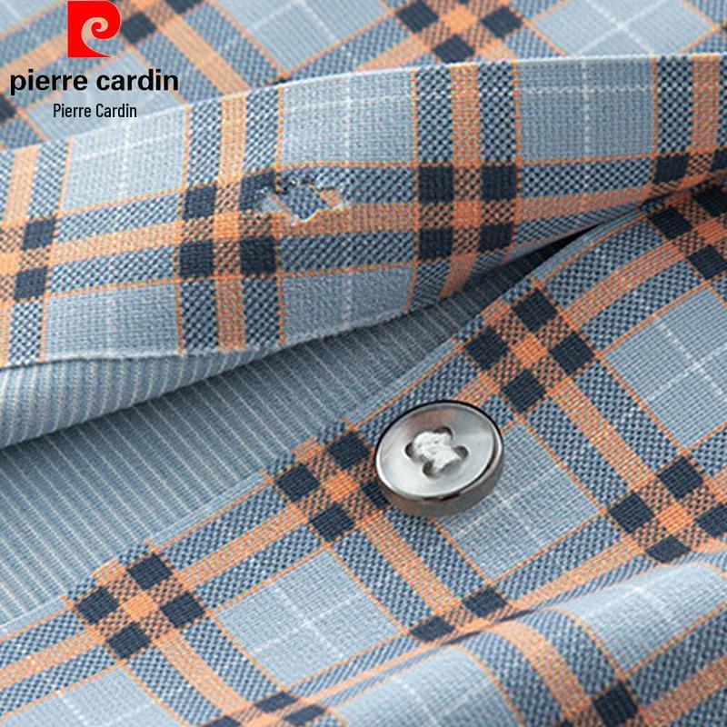 Pierre Cardin Men's Ice Silk Plaid Polo Shirt