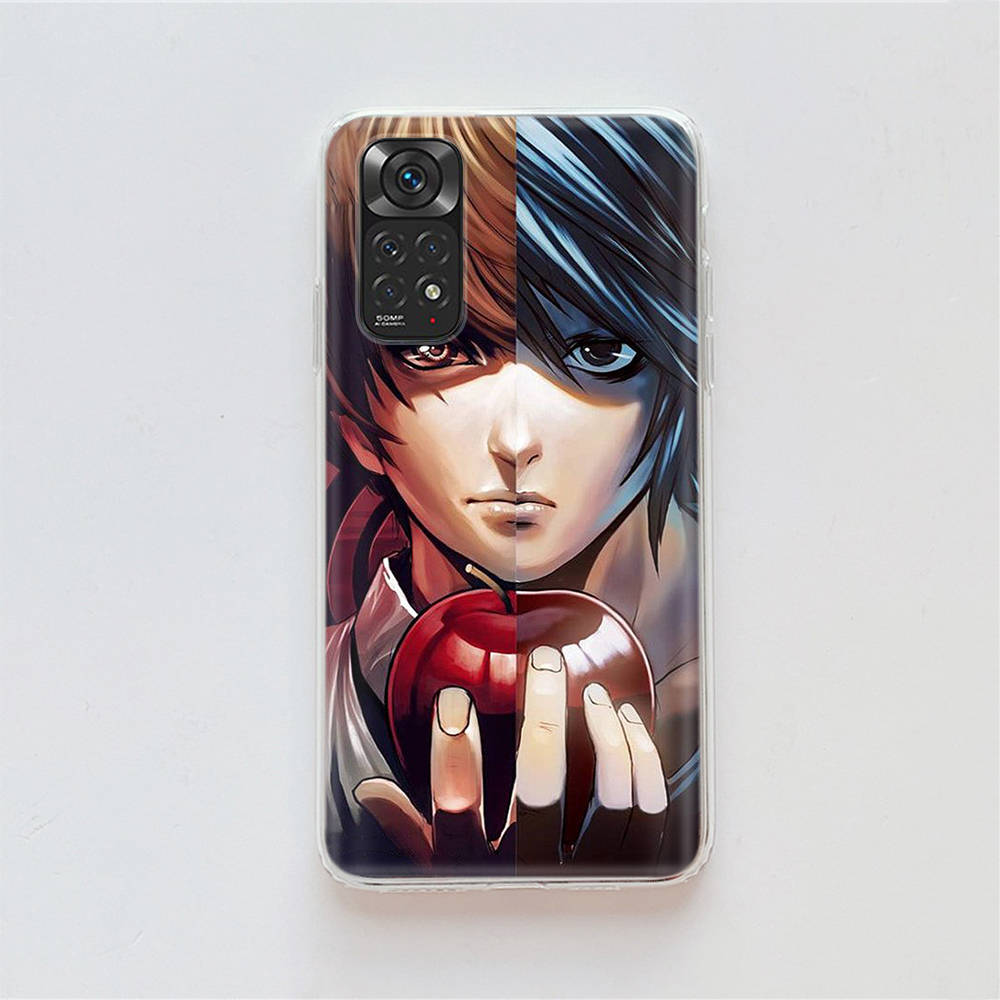 DT40 Anime Death Note Case for Samsung A04 A14 A23 A34 A54 M23 M33 M52 M53 Realme 10 9 C30S C35 C55 VIVO Y02S Y21 Y33S Y51 X80 Pro Clear Cover