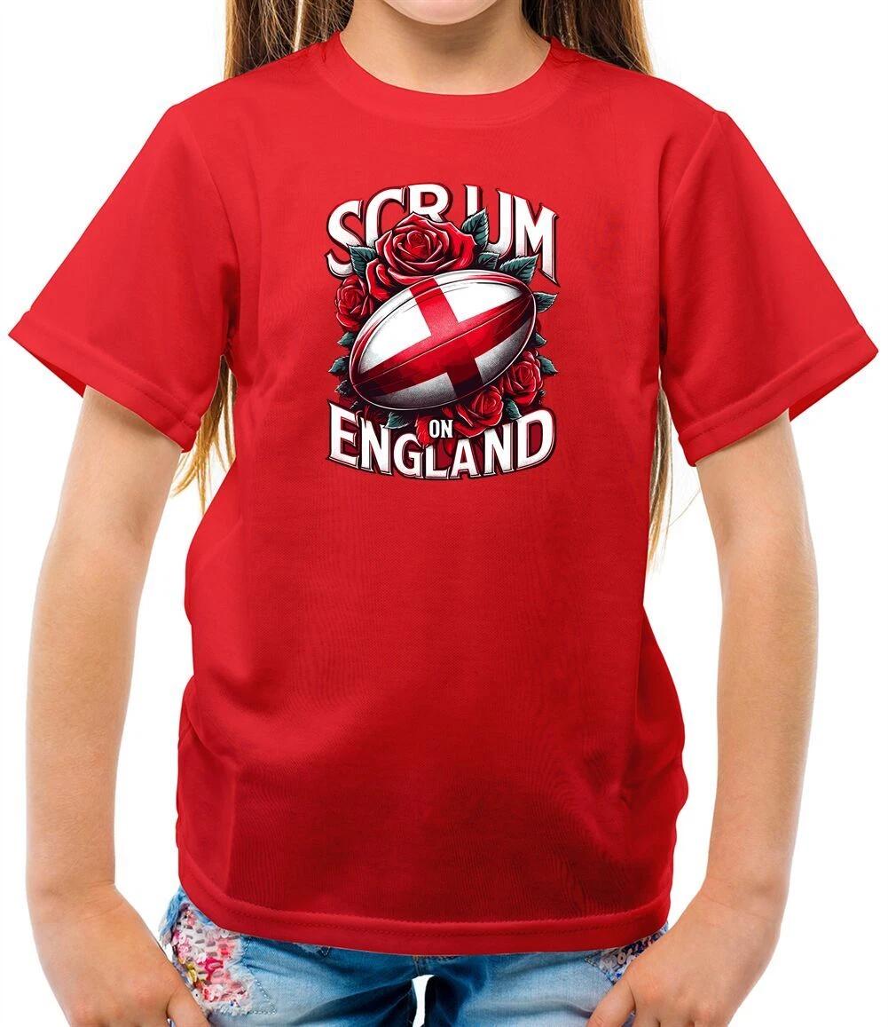

Scrum On England - Kids T-Shirt - Rugby League Union 6 Nations Player Fan 120