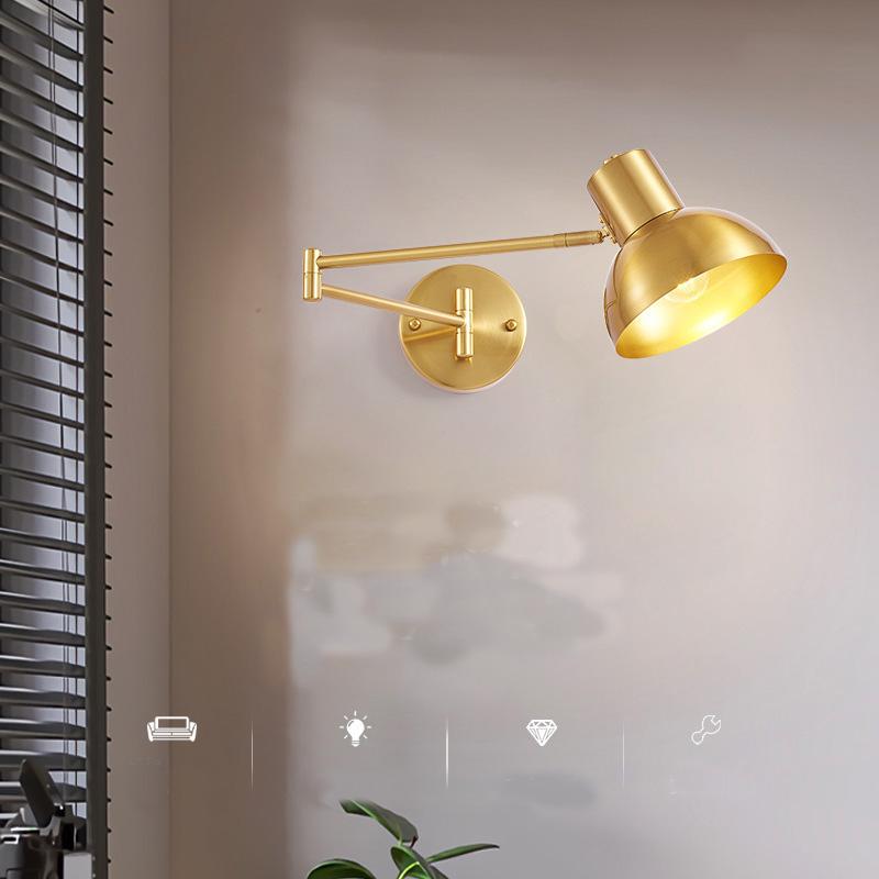 Modern Minimalist Double Arm Wall Lamp Bedroom Bedside Study Corridor Adjustable Folding Light Fixture