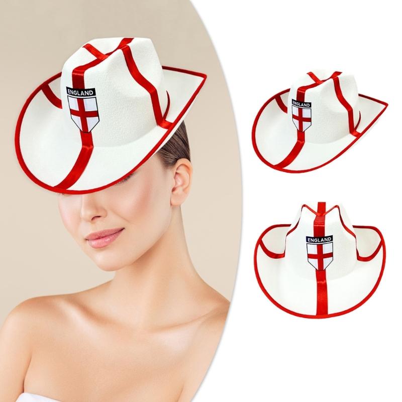 Western Hat Unisex National Flags Hat Party Stage Props Halloween Fedoras